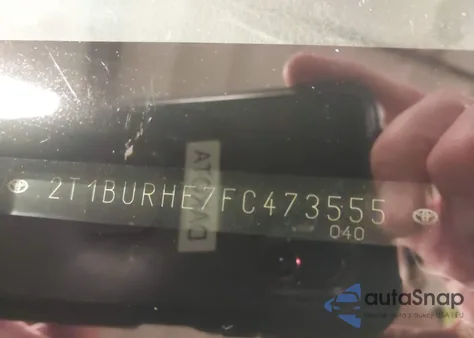 2015 Toyota Corolla Le z USA, uszkodzony, nr VIN 2T1BURHE7FC473555